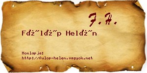Fülöp Helén névjegykártya