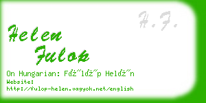 helen fulop business card