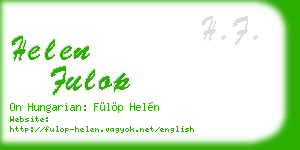 helen fulop business card